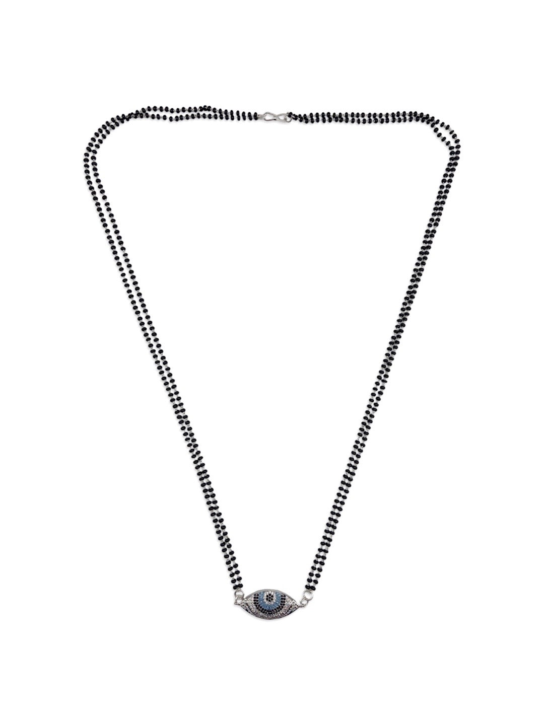 Long Mangalsutra Evil Eye Designs Silver Plated A D Pendent