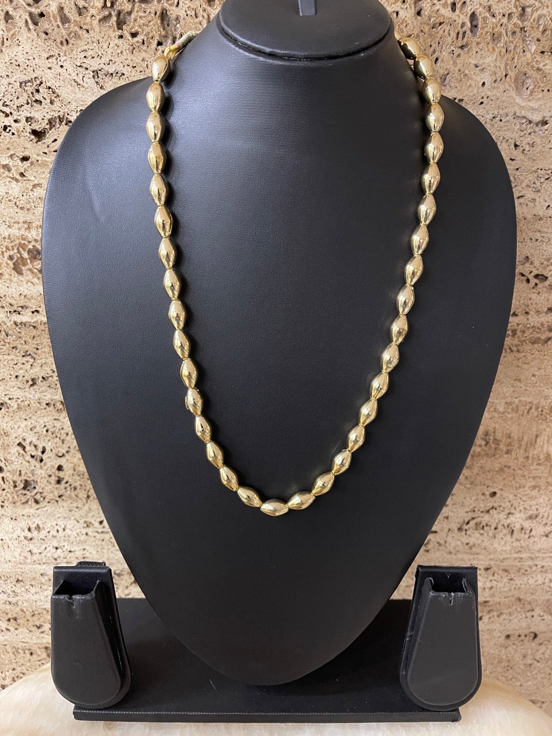 Gold Oxidized Tribal Necklace Single Line Adjustable Chain for Women