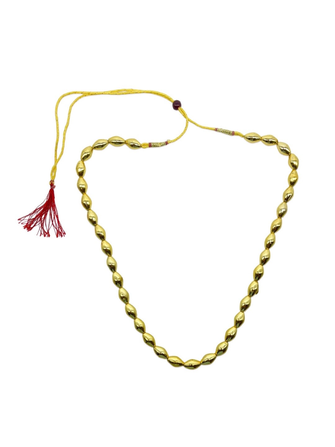 Gold Oxidized Tribal Necklace Single Line Adjustable Chain for Women