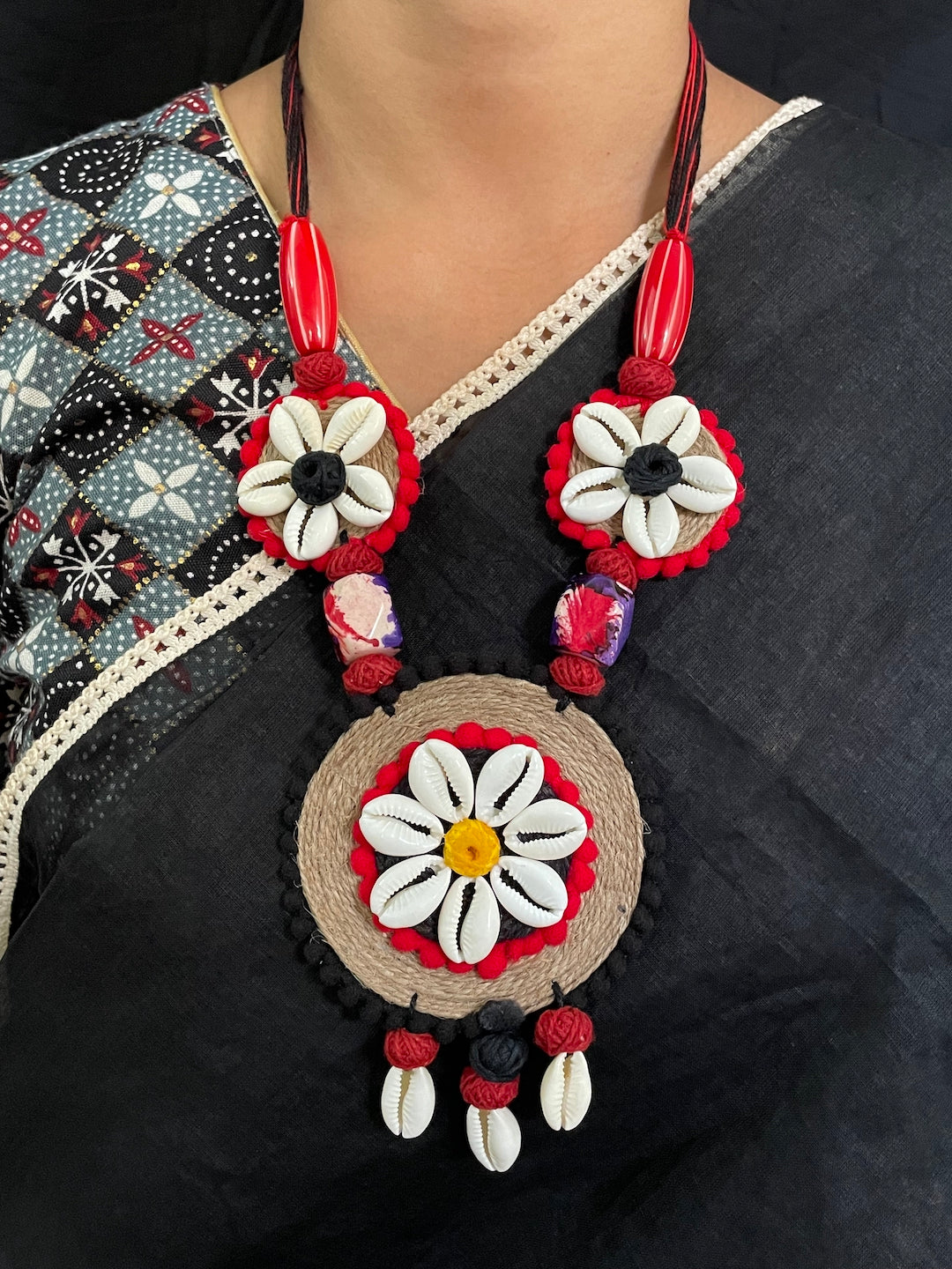 Jute Jewellery Designs Fabric Jewellery Diy Fabric Necklace Set