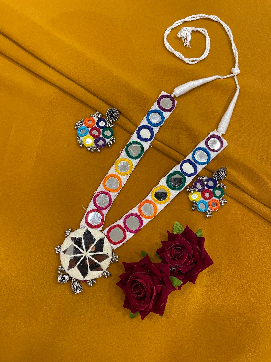 Banjara Mirror & Ghungroo Necklace Set