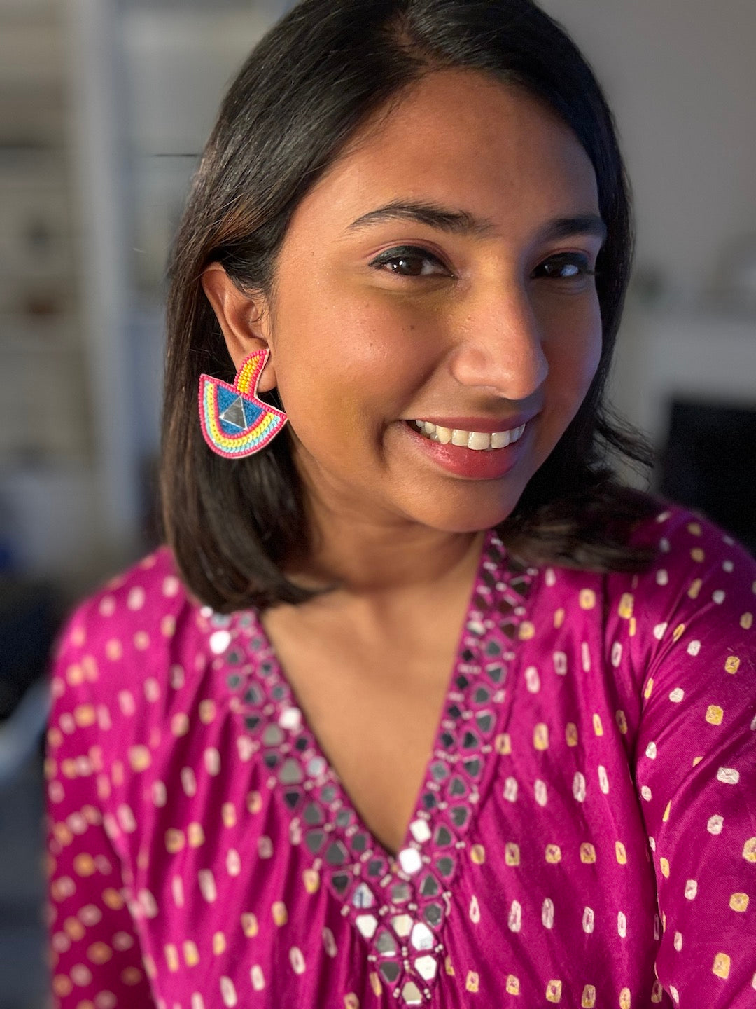 Stylish beaded earrings