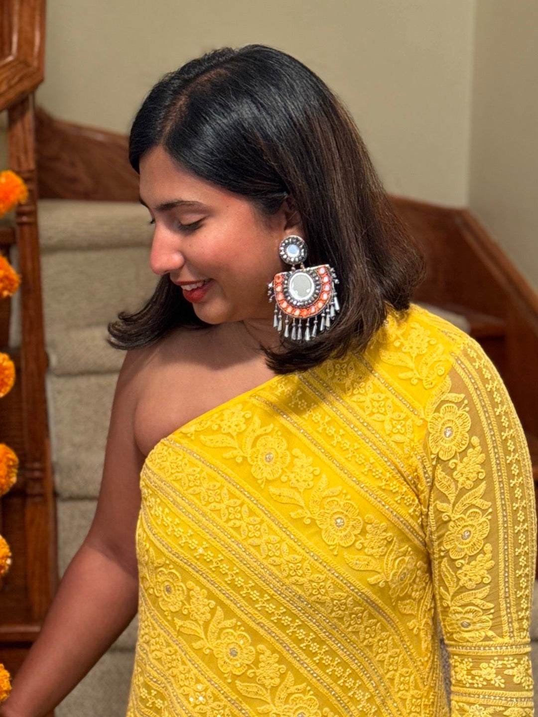 Statement beaded earrings