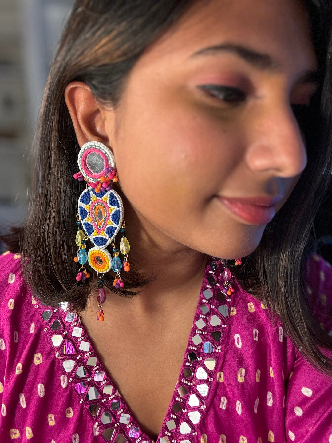 Stylish beaded earrings