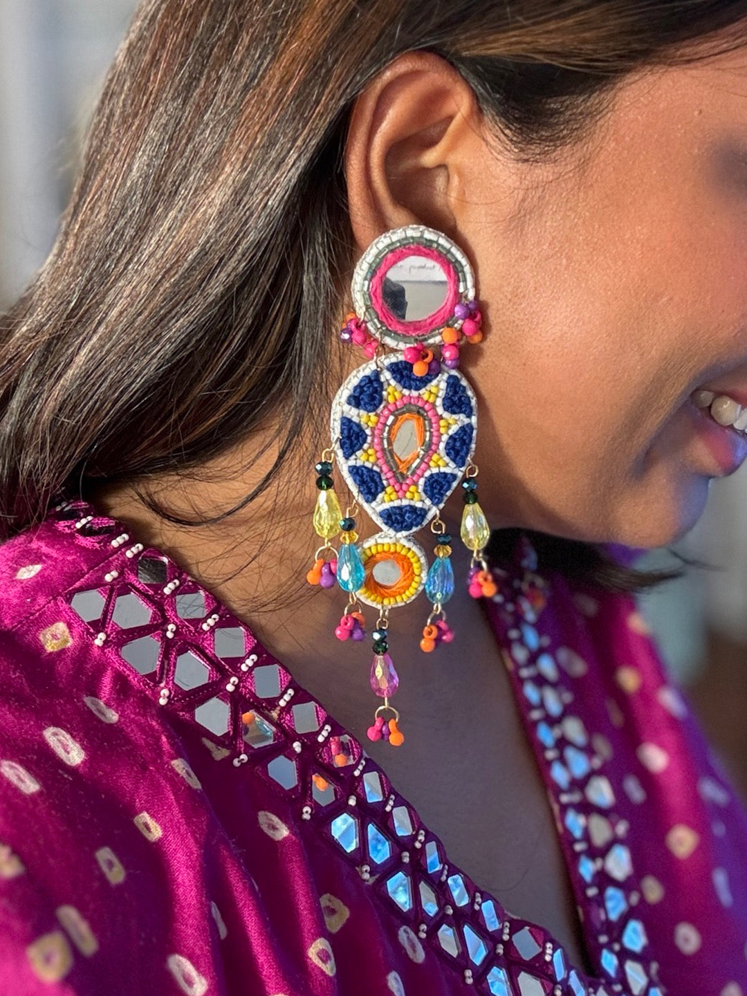 Statement beaded earrings