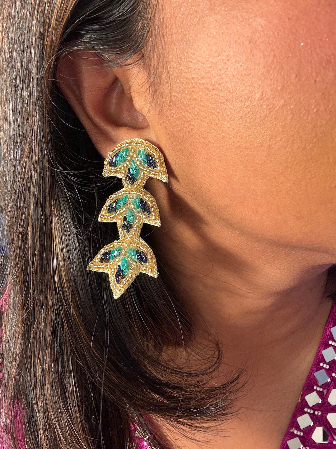 chunky Beaded earrings