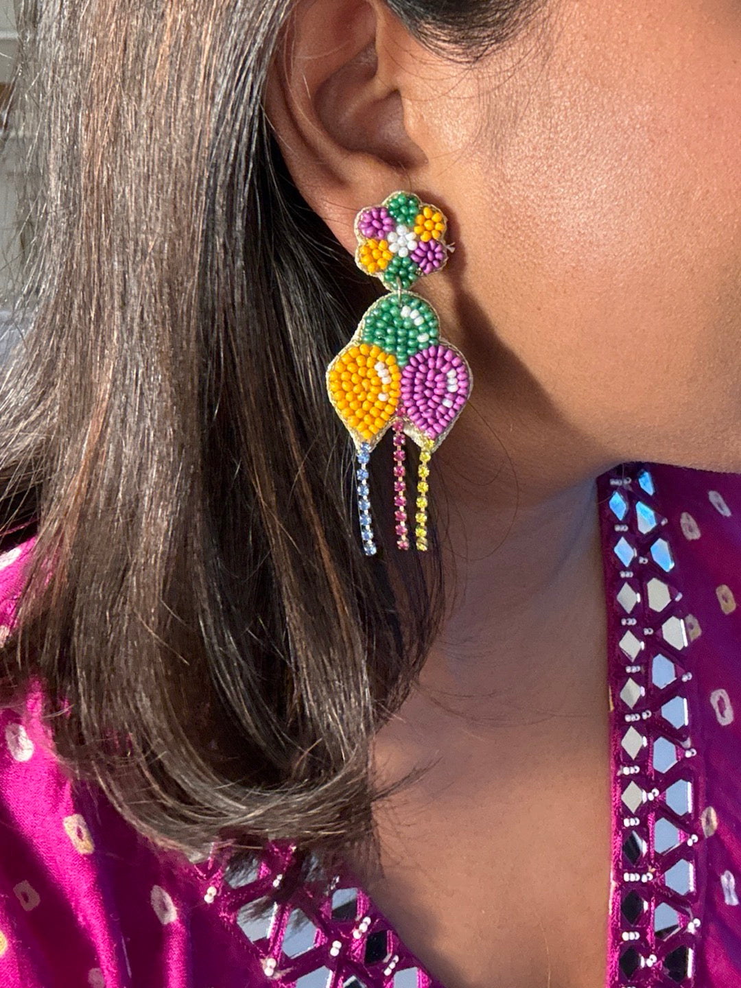 chunky Beaded earrings