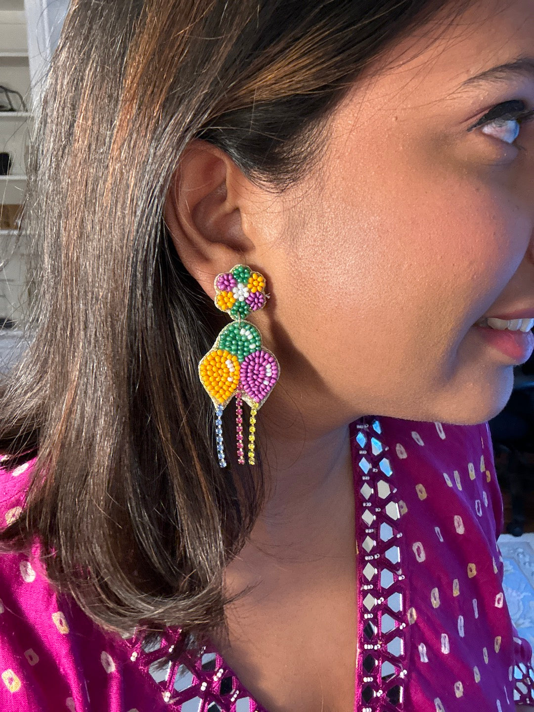 Stylish beaded earrings