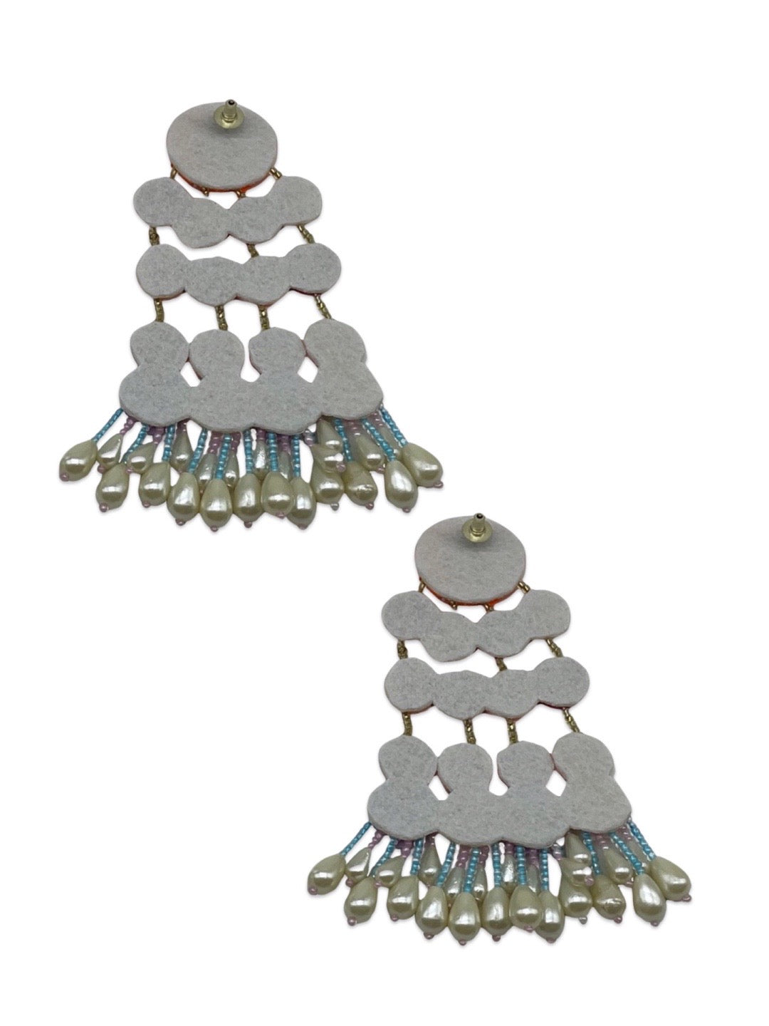 Sequence Beaded Earring Flower Design