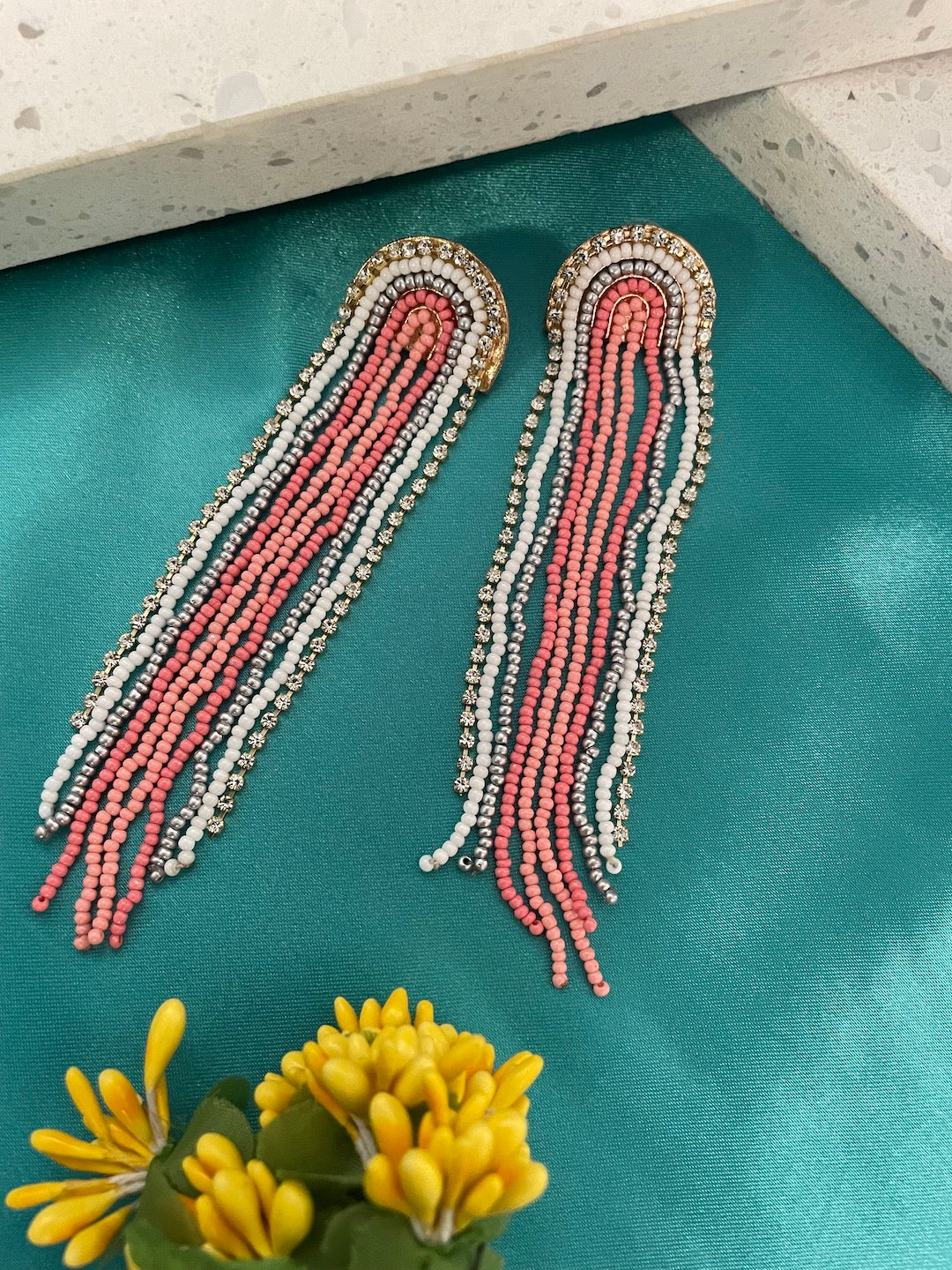 Party Wear Festive beaded earrings