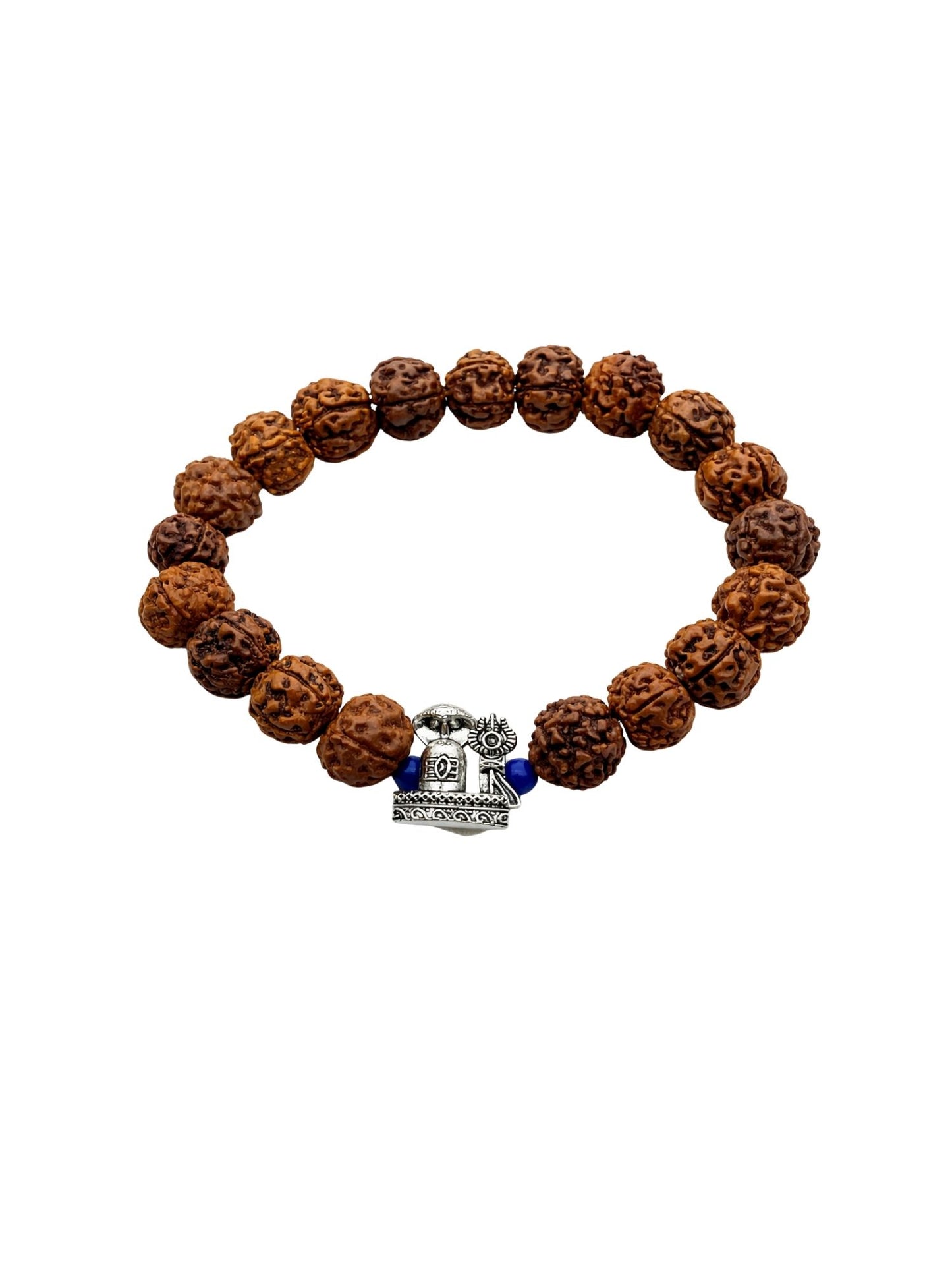 Rudraksha Rakhi Bracelet for Men with Shivling Charm