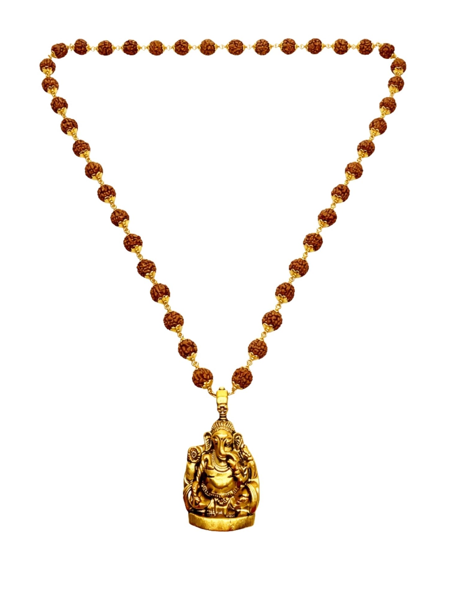 Rudraksha Necklace with Ganesh Pendant