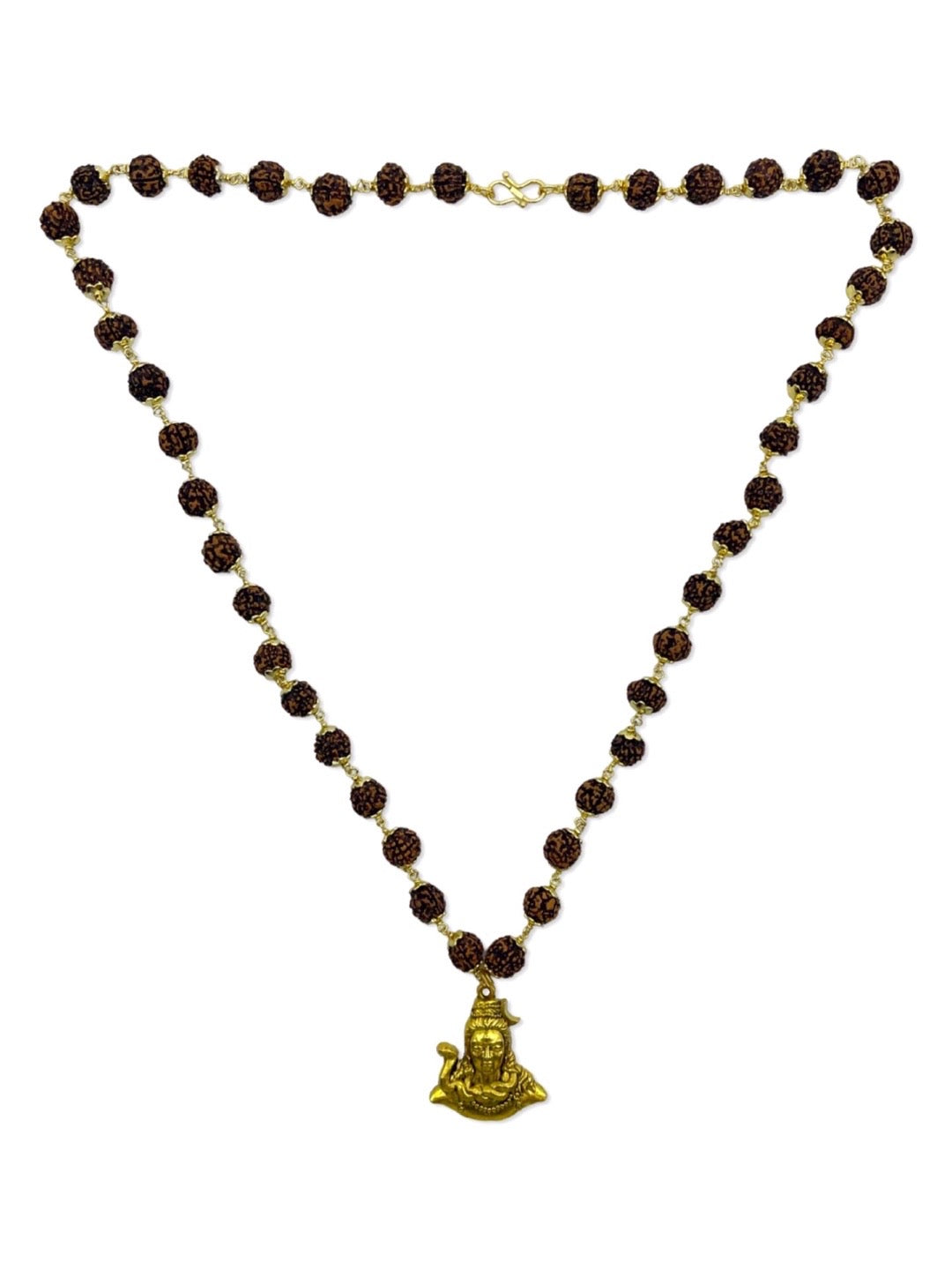Lord Shiva Pendant Rudraksha Gold Mala