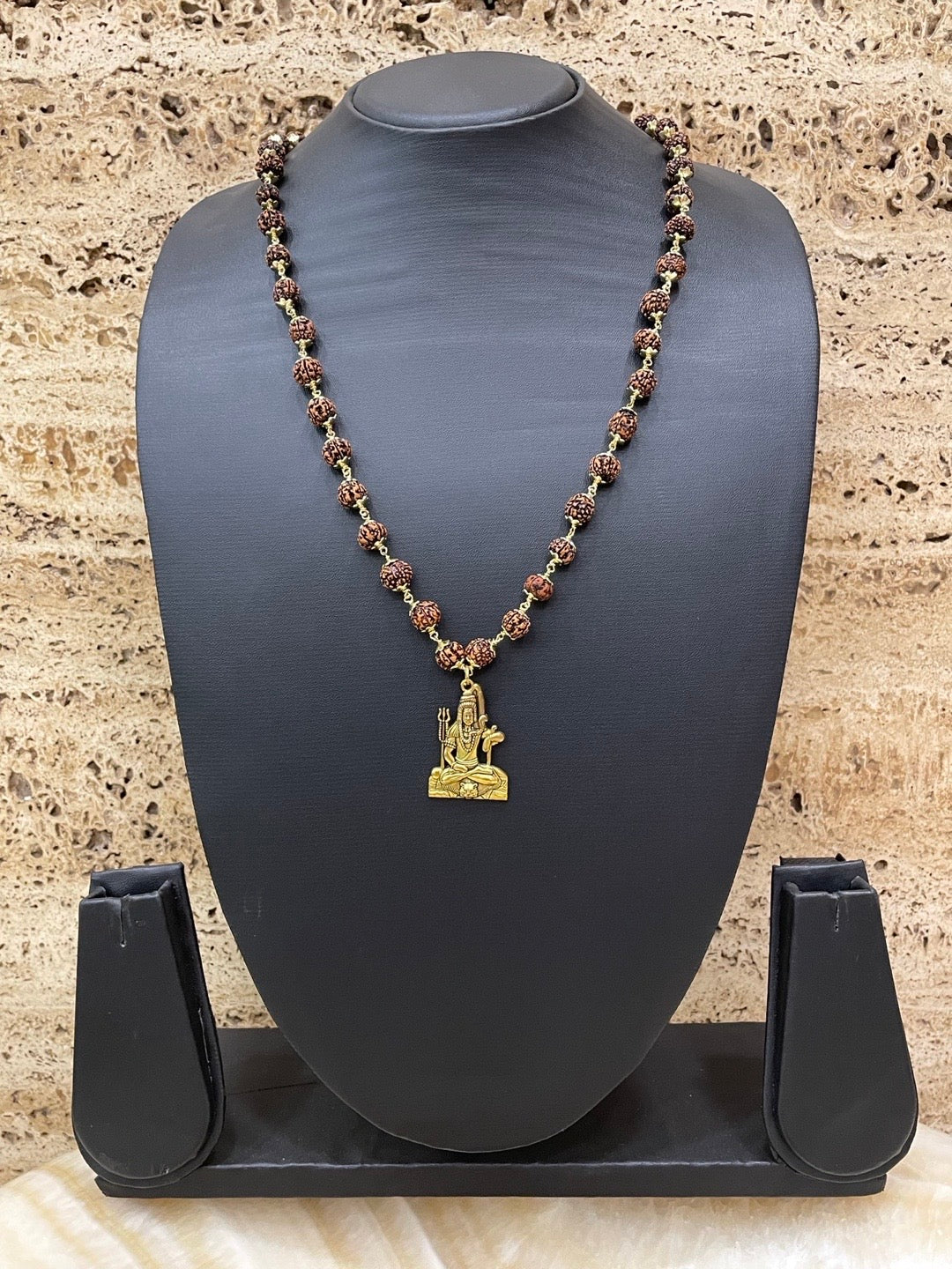 Lord Shiva Pendant Rudraksha Gold Chain