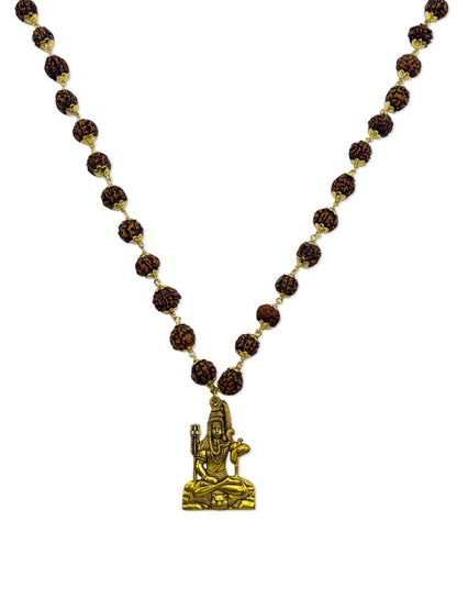 Lord Shiva Pendant Rudraksha Gold Chain