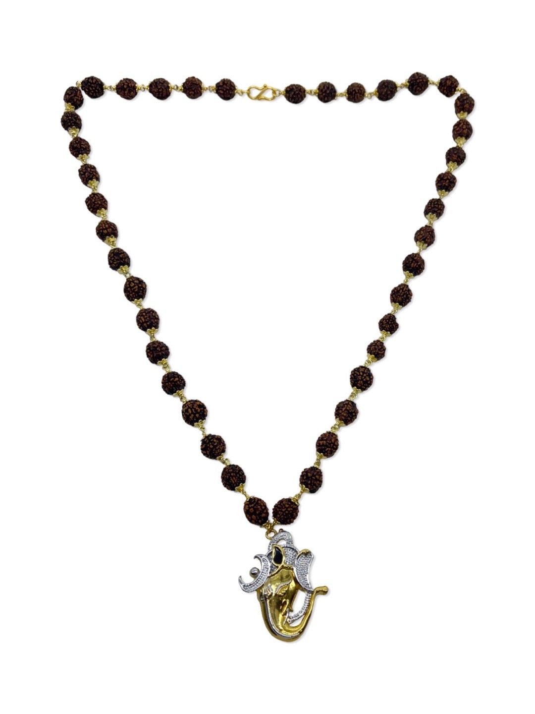 Lord Ganesha Pendant Rudraksha Gold mala