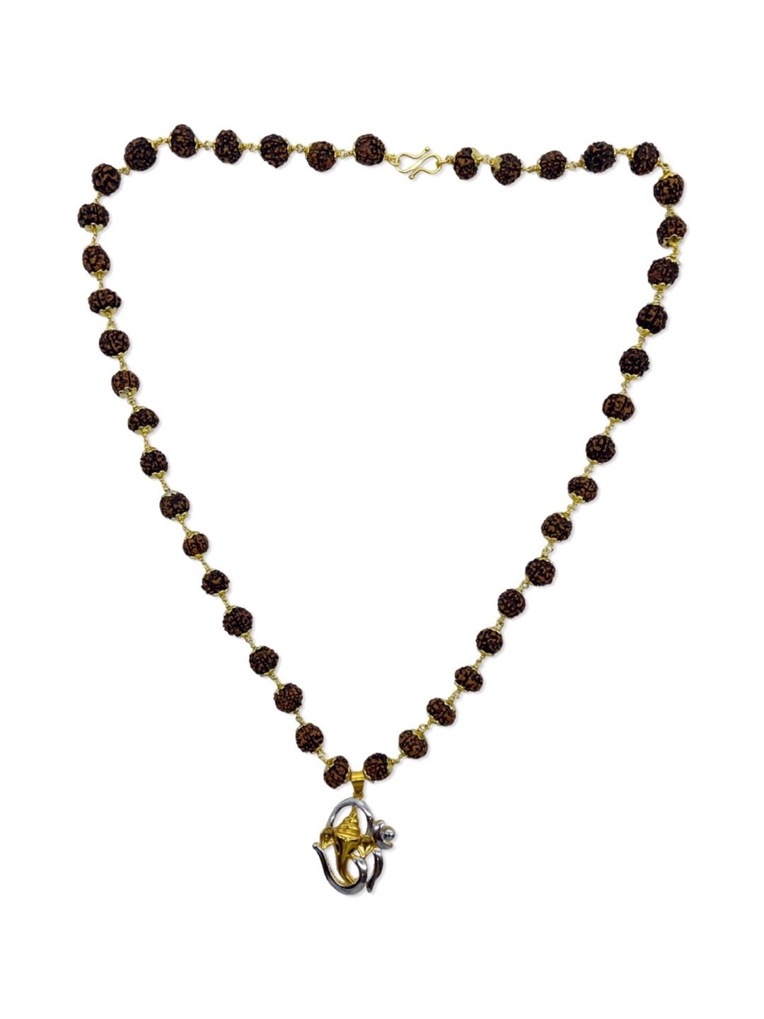 Lord Ganesha & Om Pendant Rudraksha mala