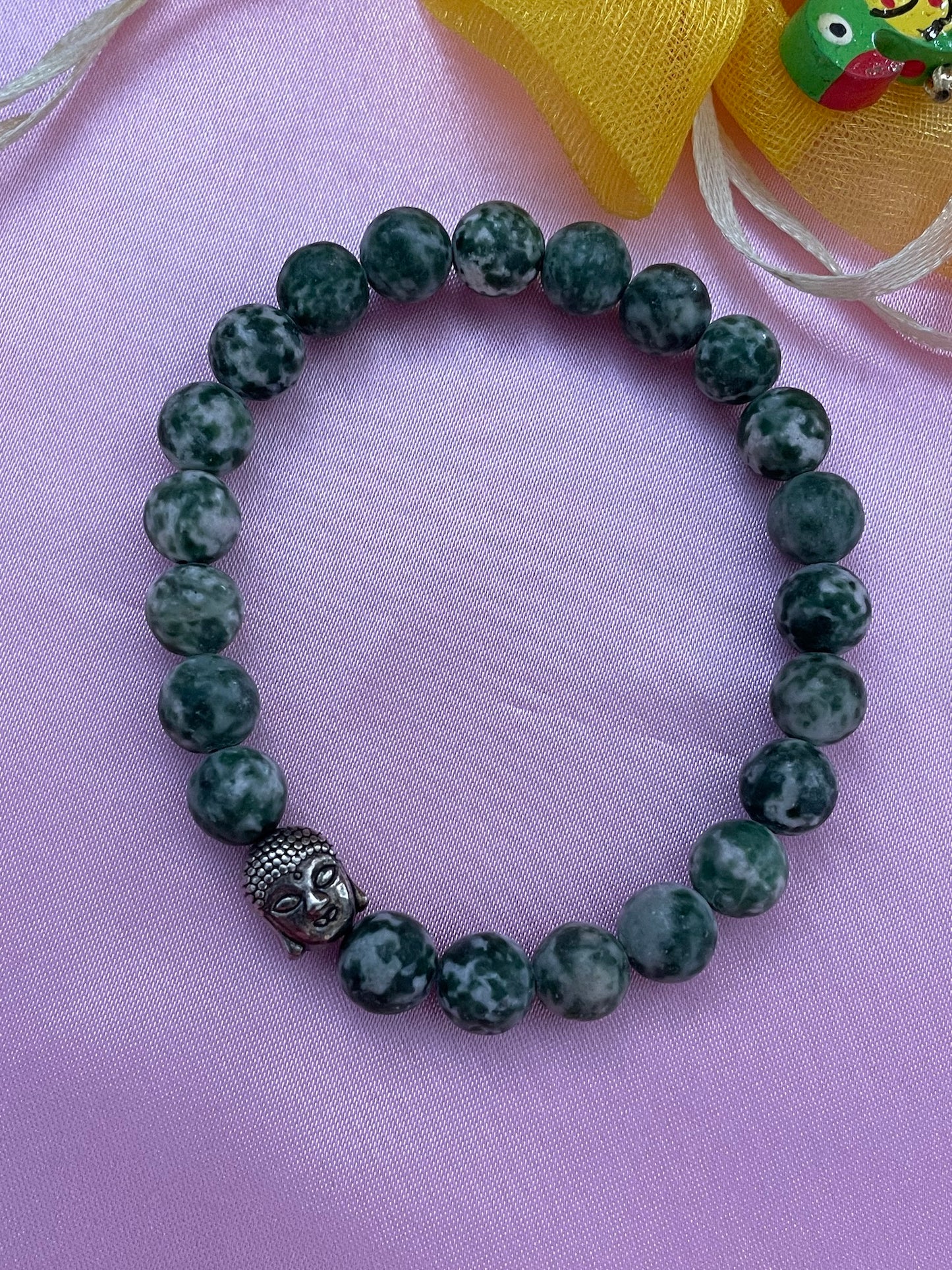 Chrysoprase Rakhi Lumba Bracelet