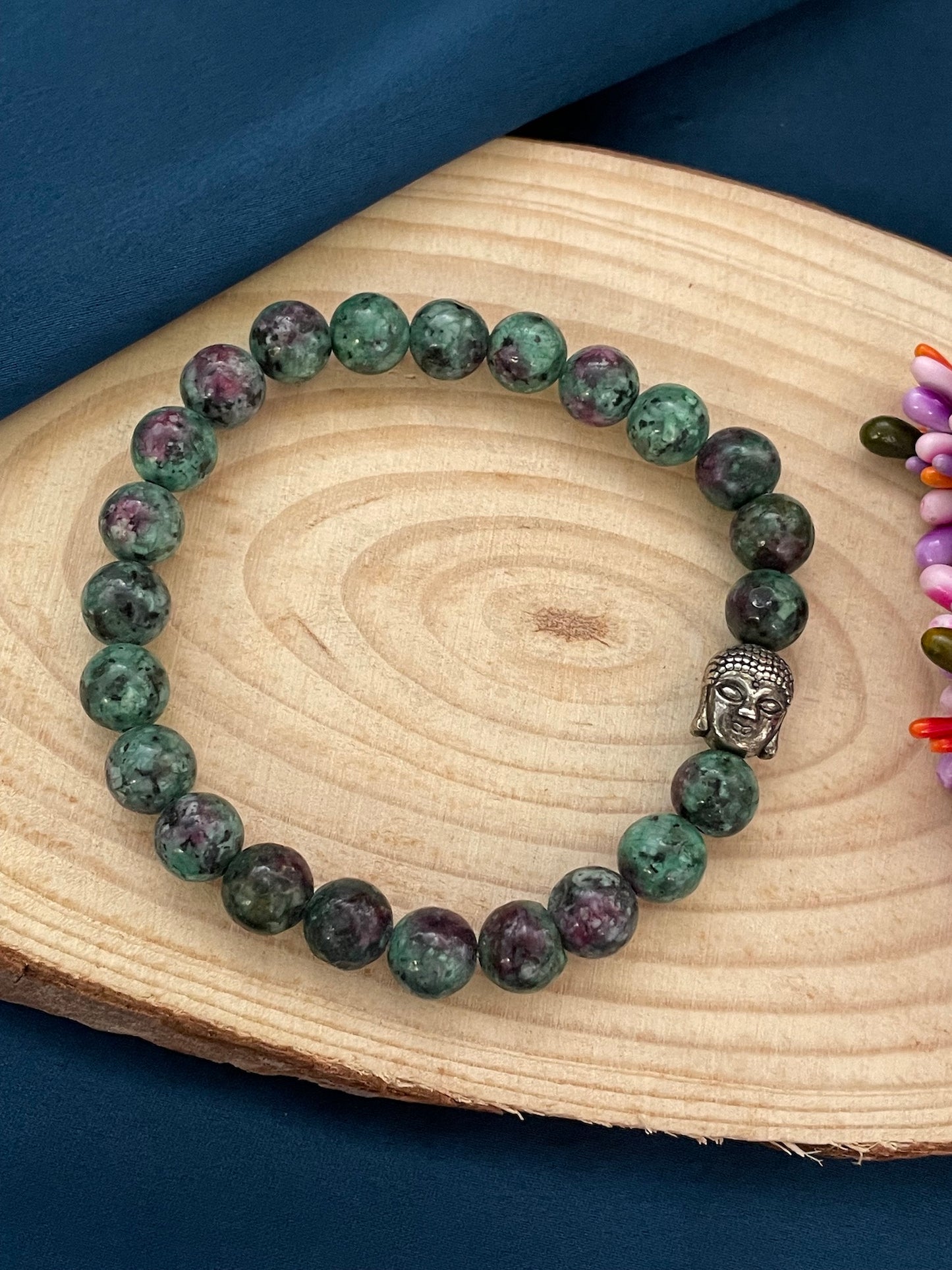 Chrysoprase Rakhi Lumba Bracelet