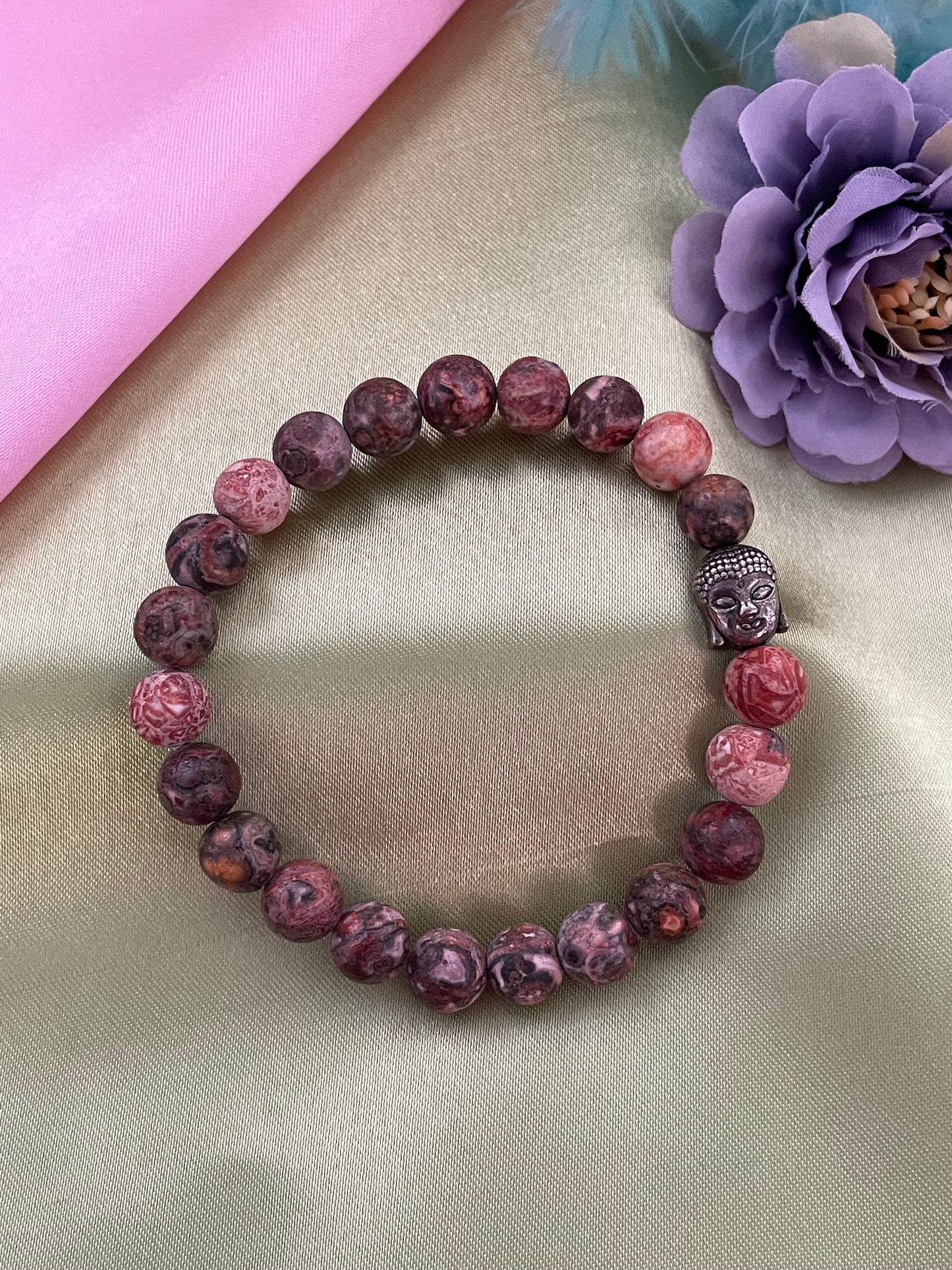 Jasper With Buddha Charm Rakhi Lumba Bracelet