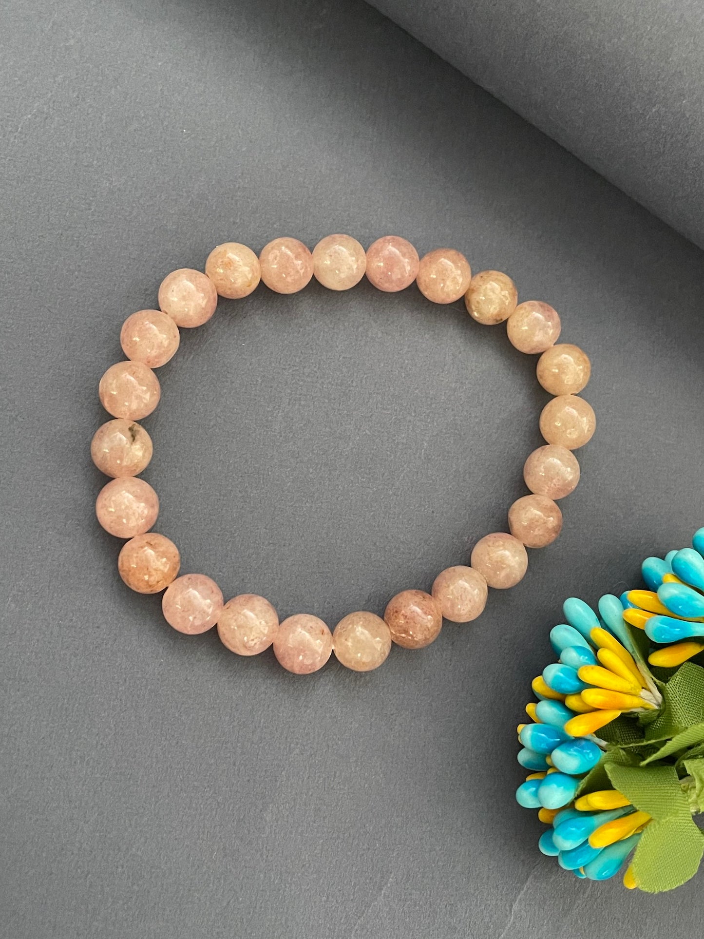 Pink Quartz Rakhi Lumba Bracelet