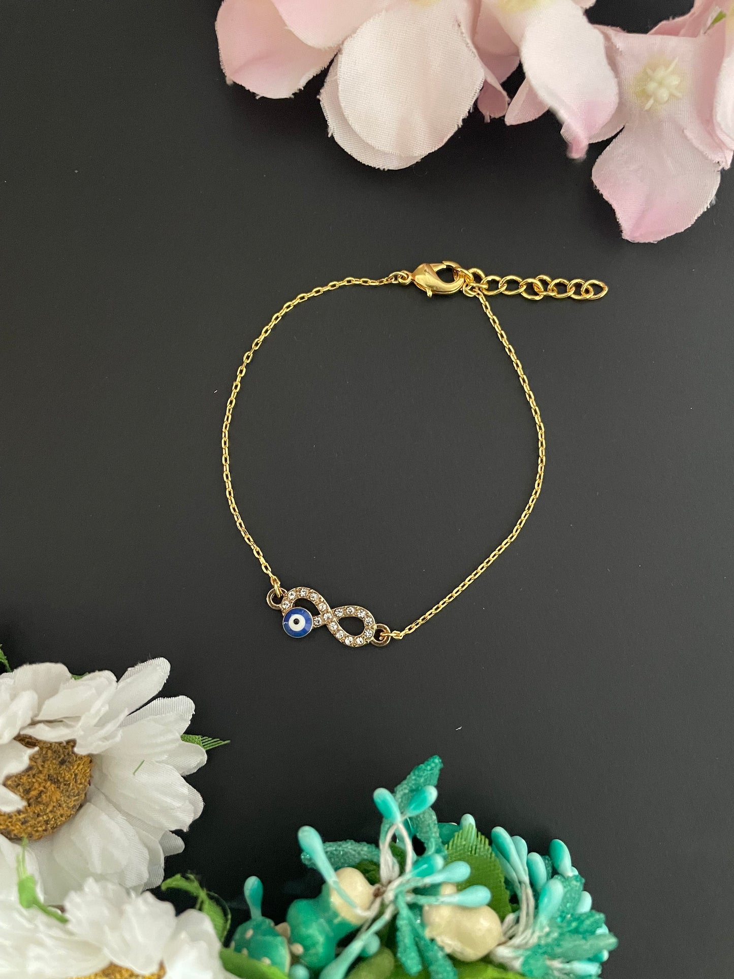 Evil Eye Infinity Pendant Bracelet Lumba Rakhi