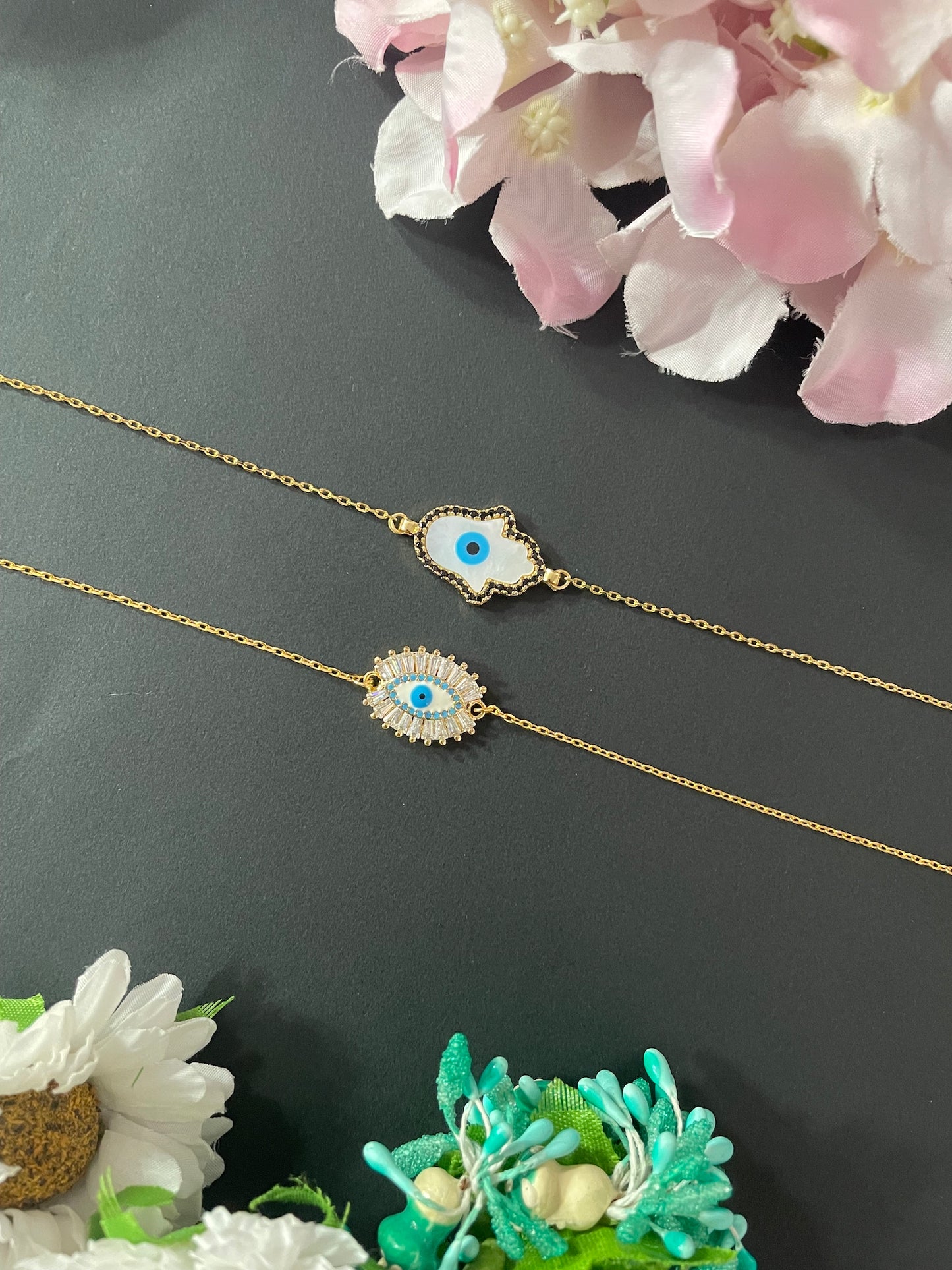 (Set of 2) Evil Eye/Hamsa Lumba Rakhi