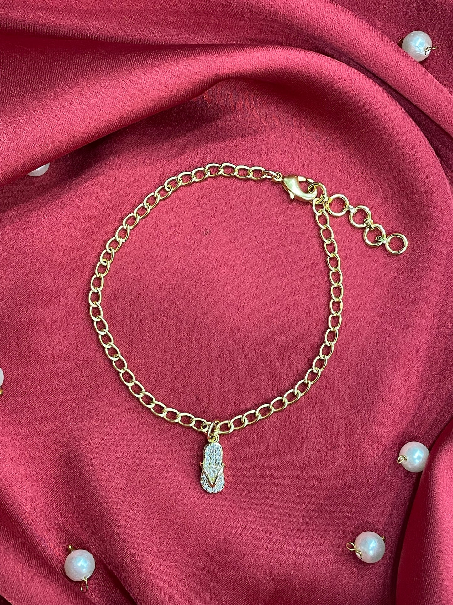 AD Slippers (Chappal) Bracelet Lumba Rakhi