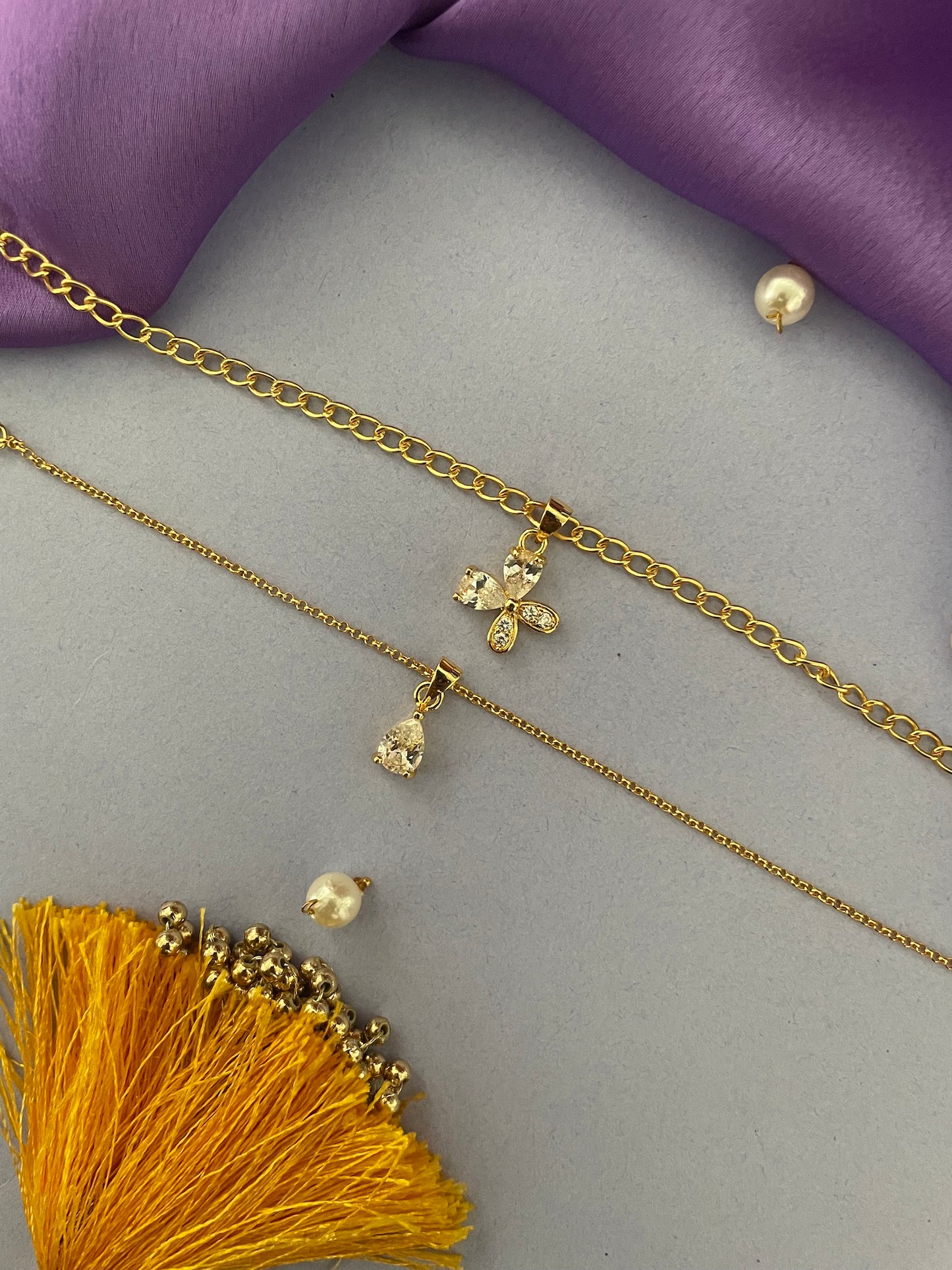 (Set of 2) Flower/Drop Lumba Rakhi