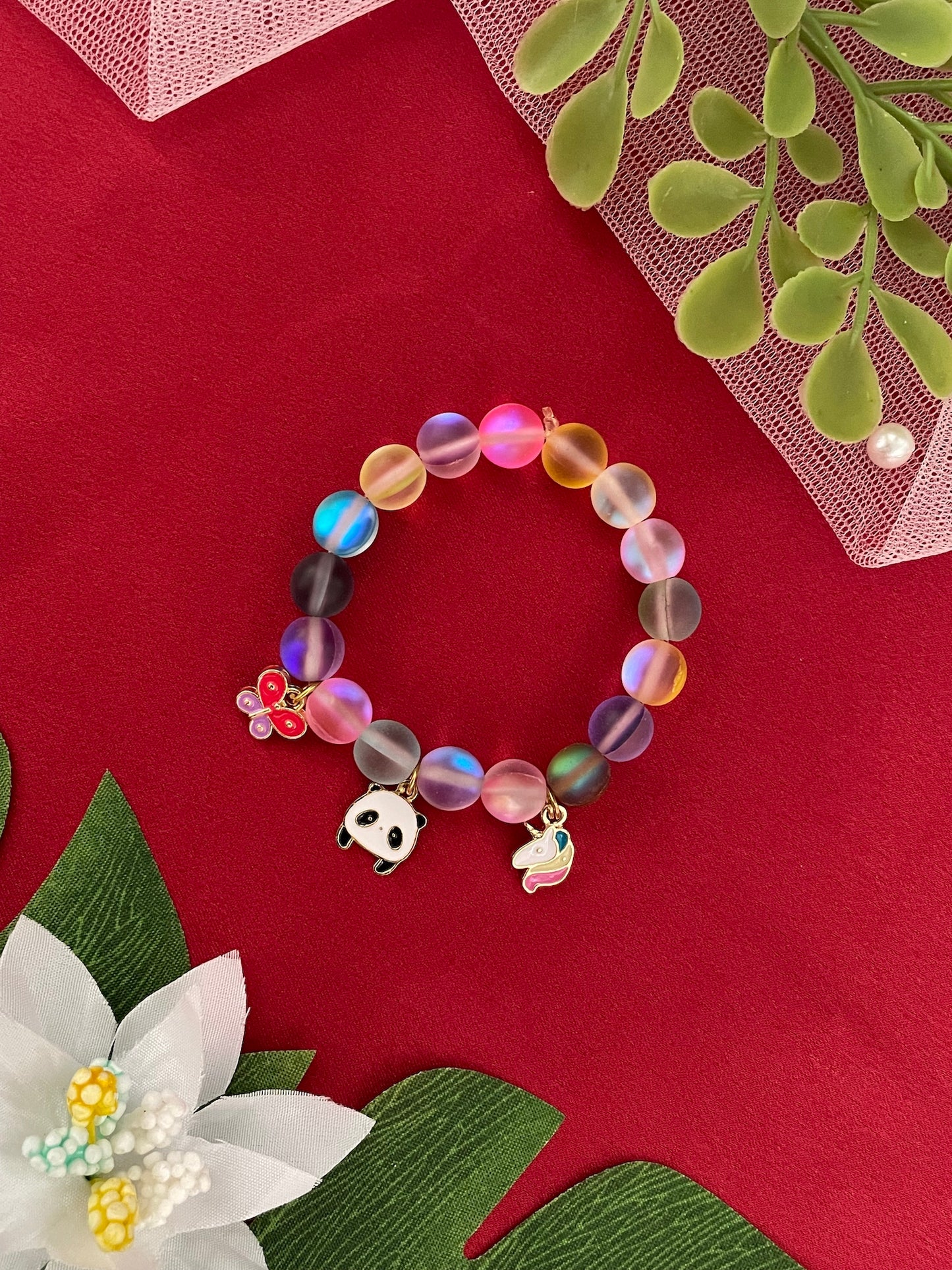 Mini Butterfly/Panda/Unicorn Charm Bracelet Rakhi Lumba