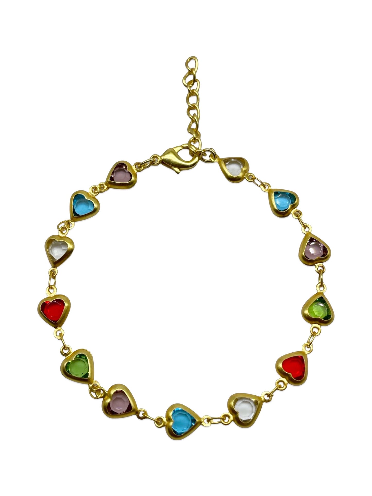 Stone Heart Charm Bracelet Rakhi Lumba