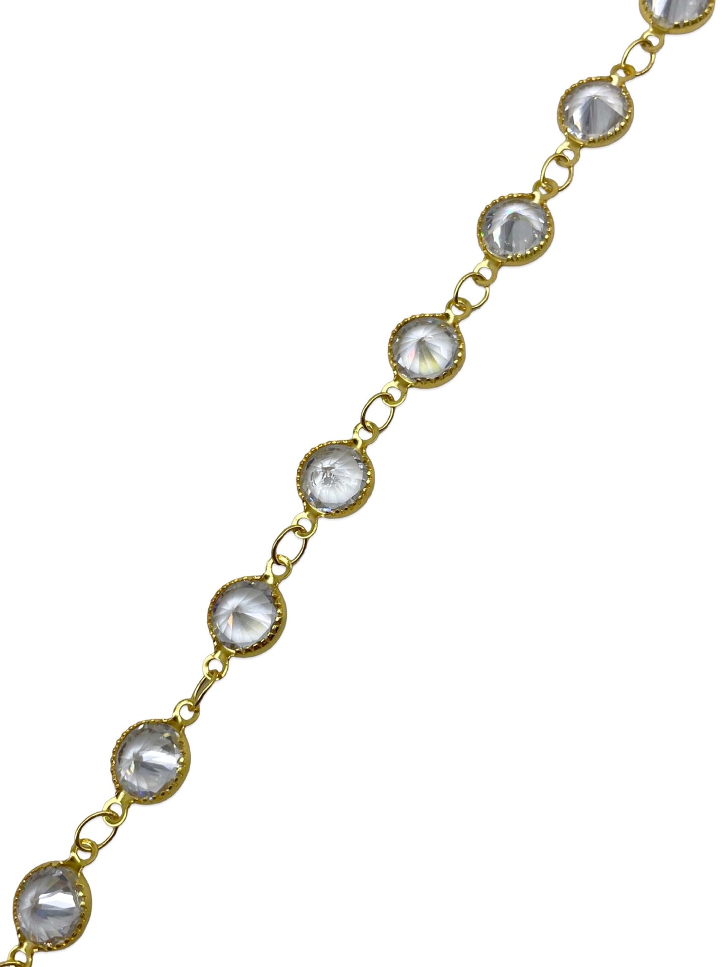 Round Shape Crystal Stone Bracelet Rakhi Lumba