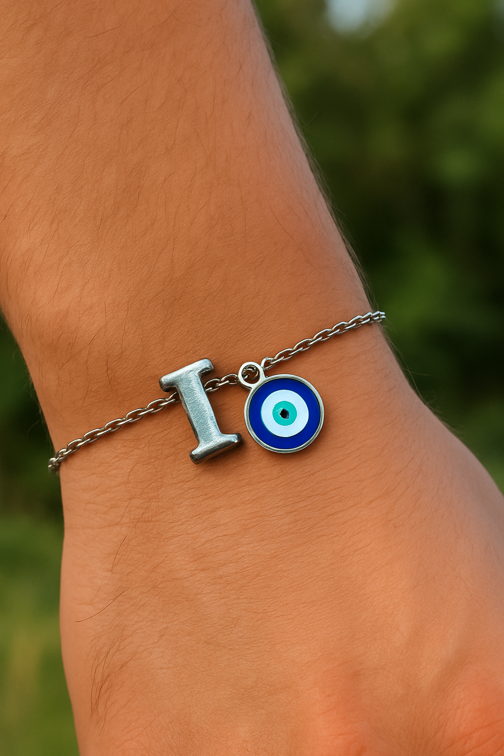 A-Z Letter Evil Eye Rakhi Lumba Bracelet