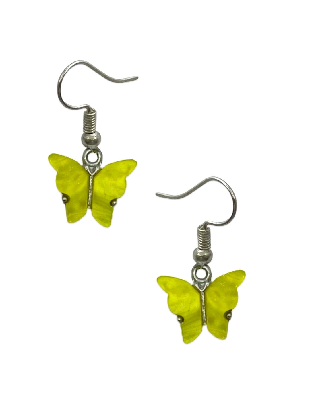 Mini Yellow Butterfly Dangler Earrings
