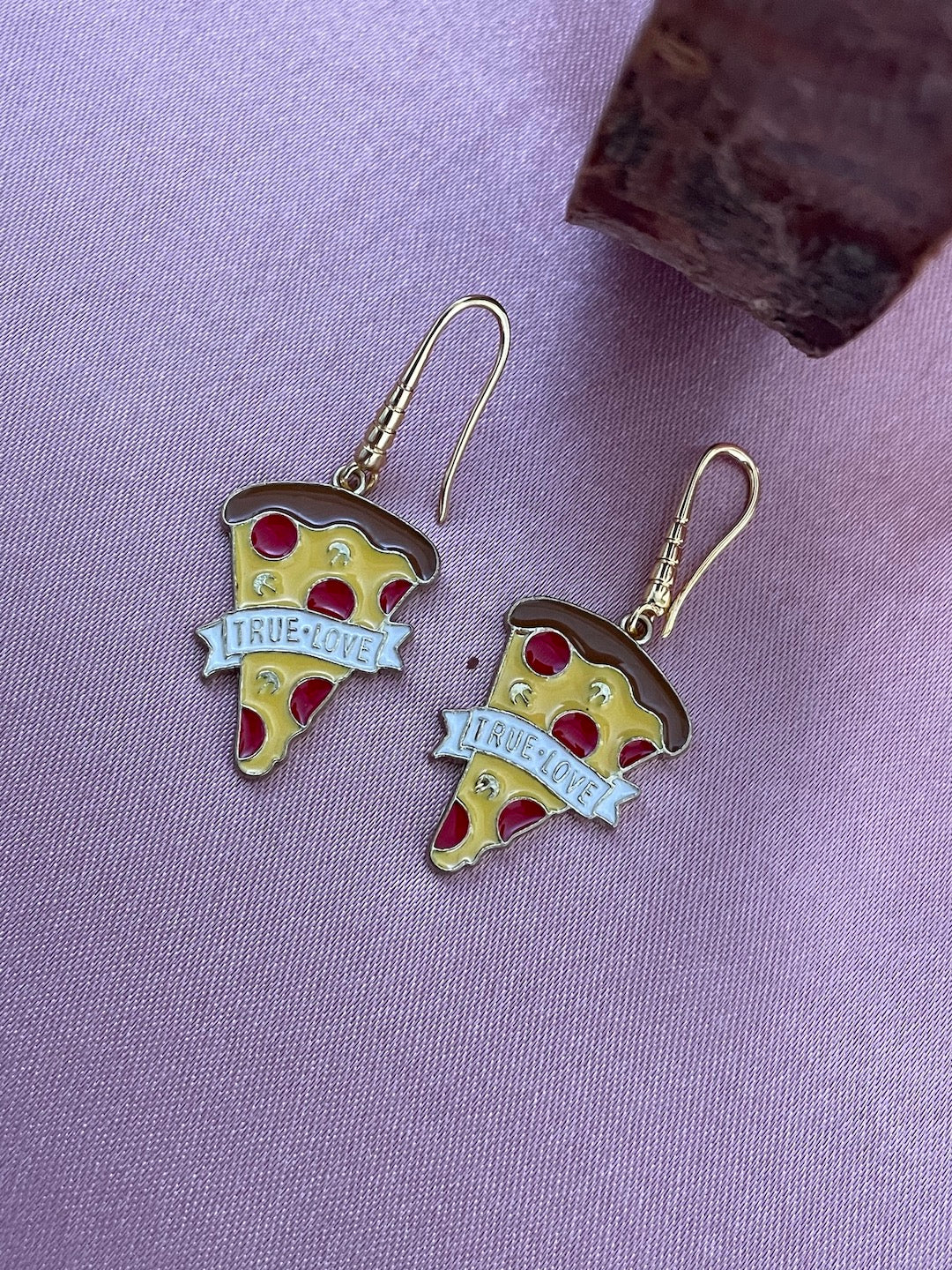 Mini Pizza Design Dangler Earrings