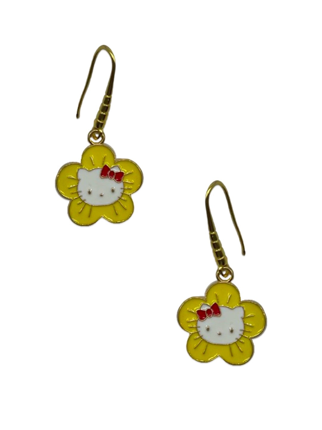 Mini Yellow Flower Dangler Earrings