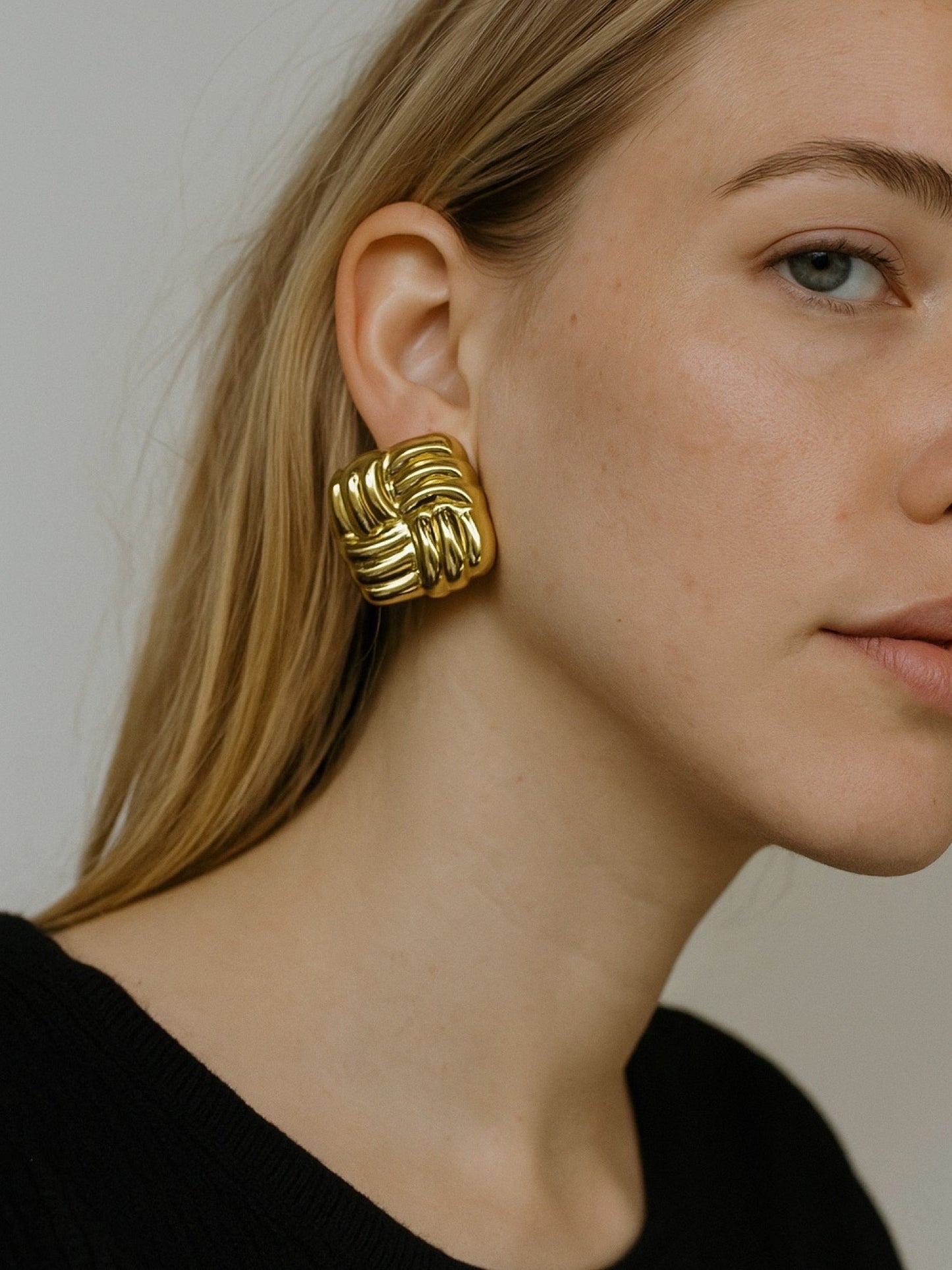 Square Knot Design Western Earrings