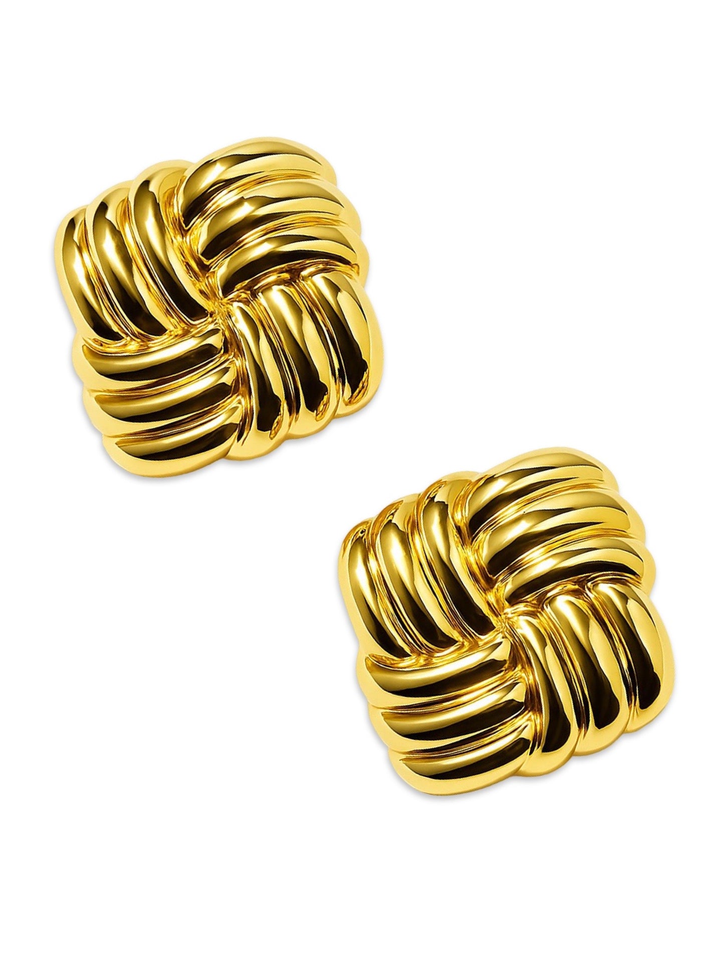 Square Knot Design Western Earrings