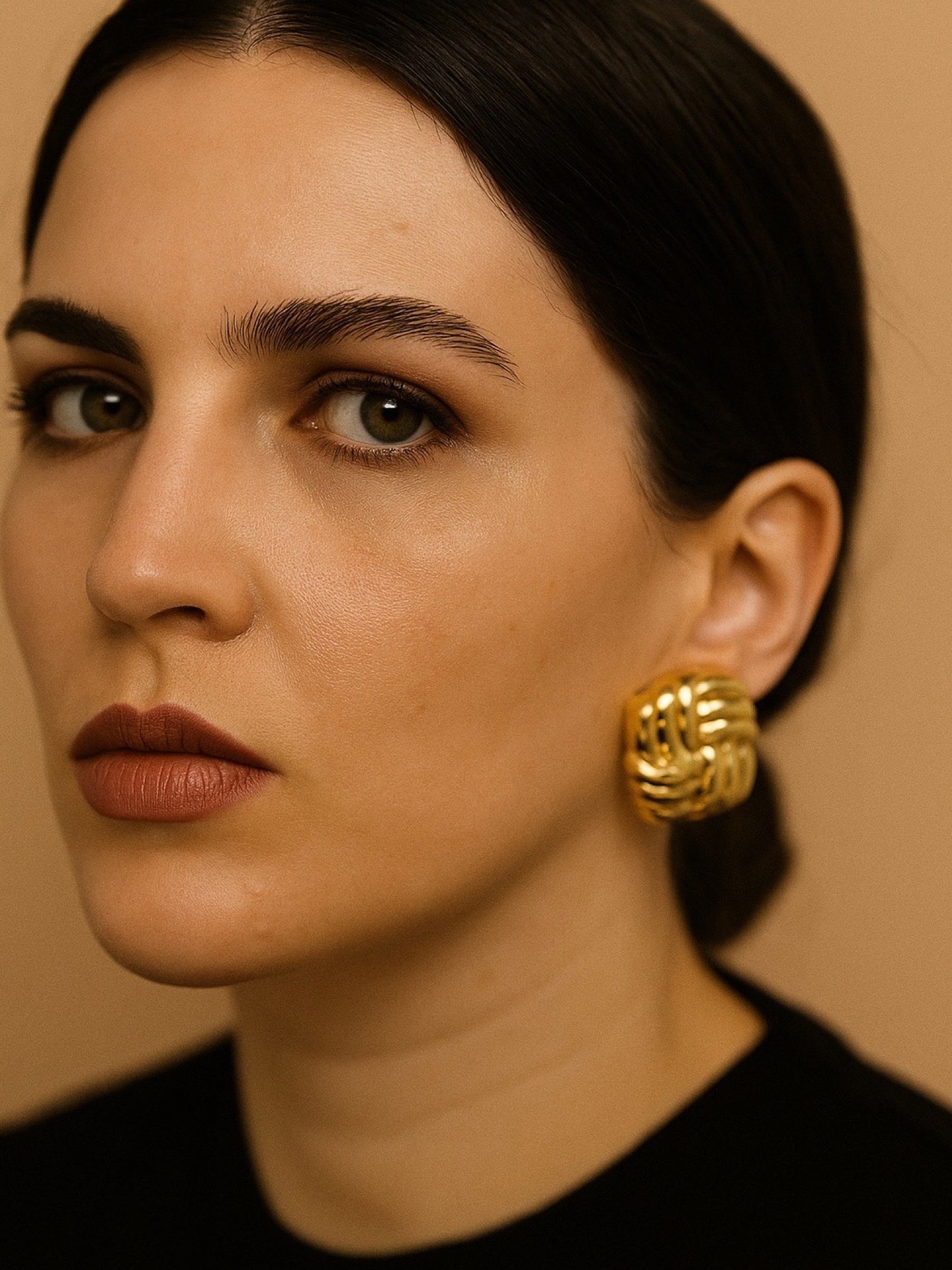 Square Knot Design Western Earrings