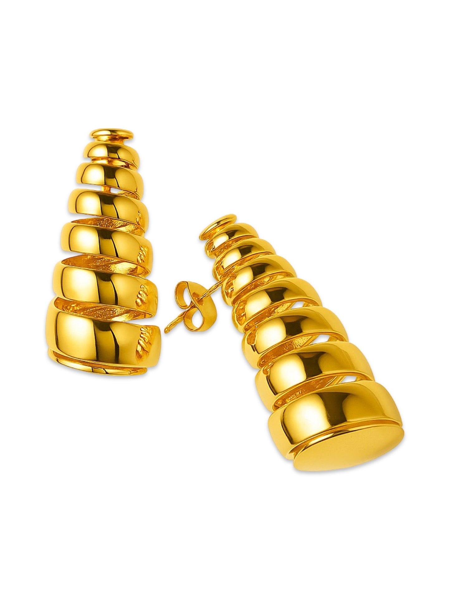 Gold Plated Sea Shell Design Western Earrings