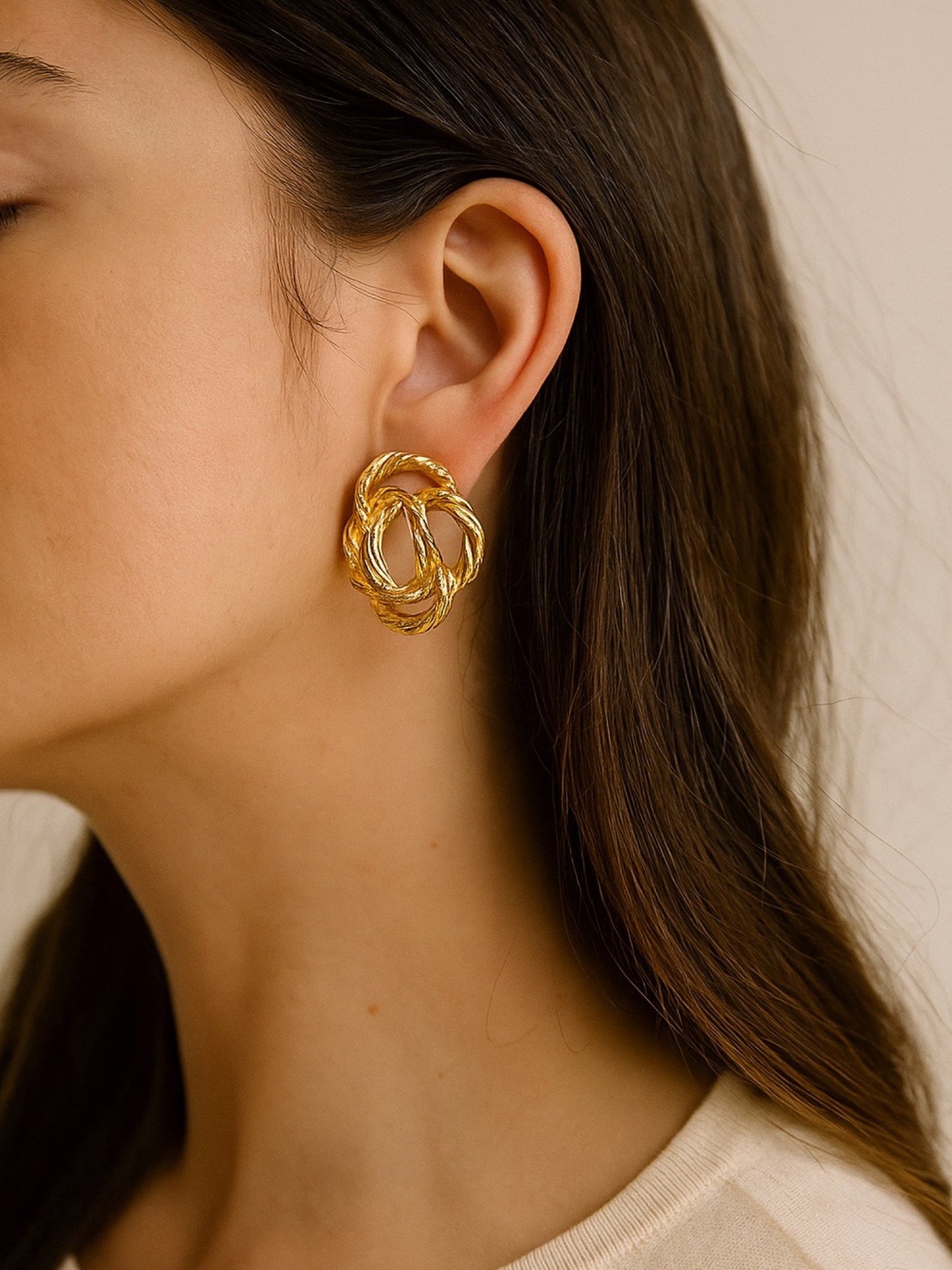 Spiral Snail Stud Design Western Earrings