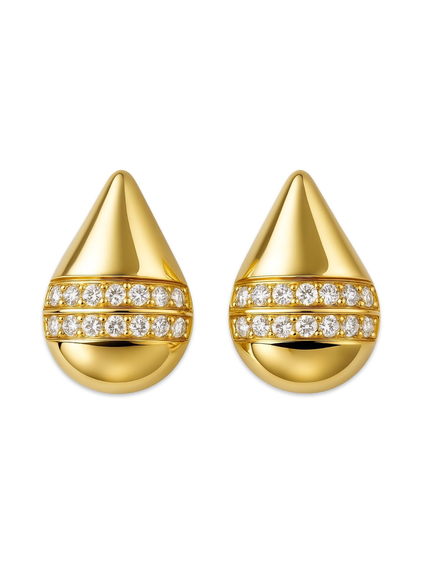 Gold Plated Teardrop Design Western Earrings