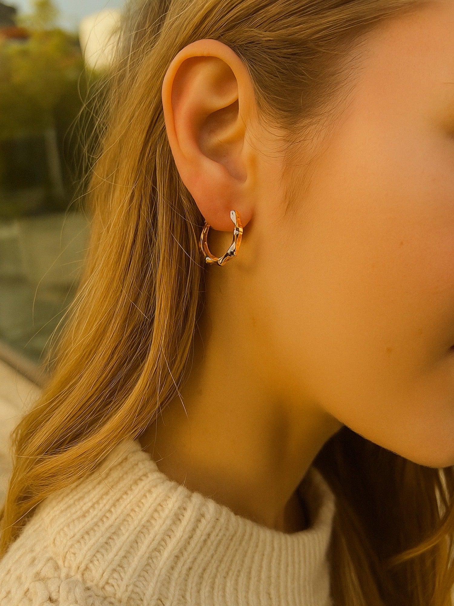 Small Hoop Bali Design Western Earrings