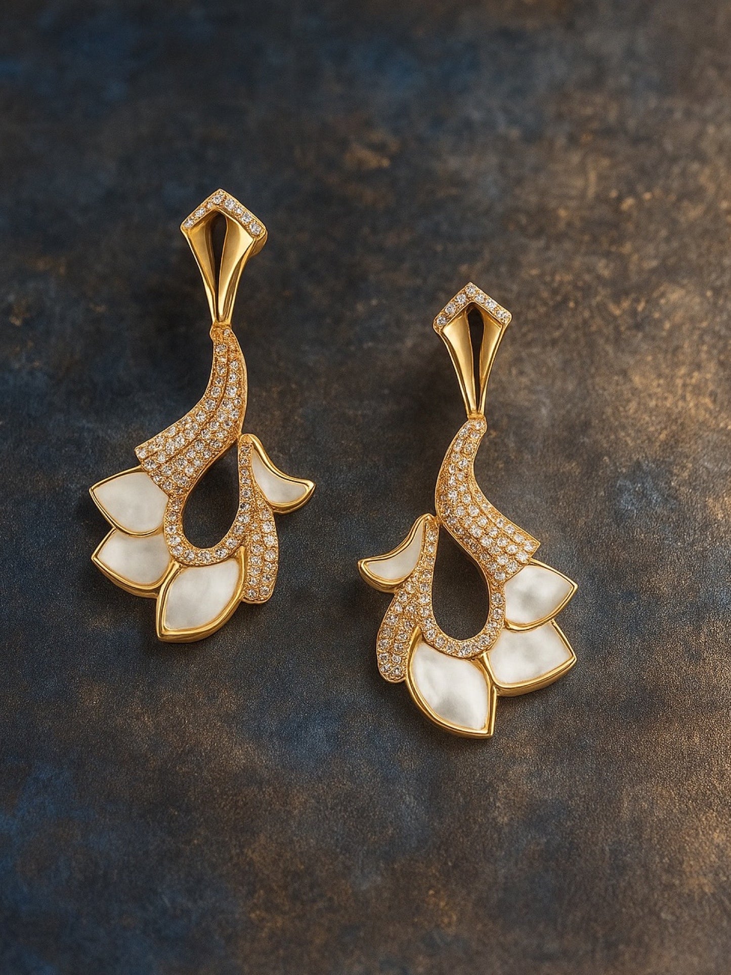 Fresh Water Pearl Peacock AD Earrings