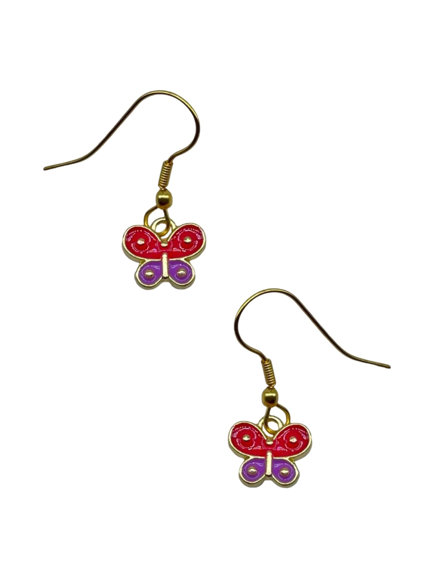 Gold Plated Butterfly Mini Earrings for Women & Girl