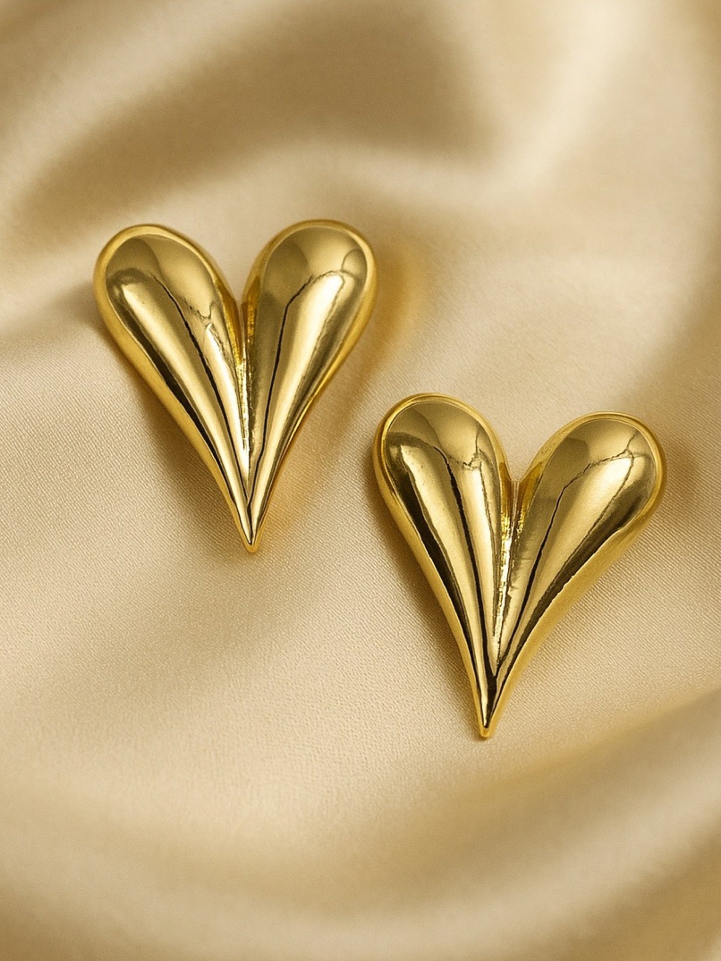 Gold Plated Heart Design Western Earrings
