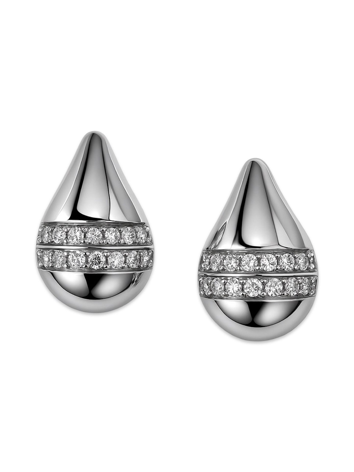 Silver Plated Teardrop Design Western Earrings