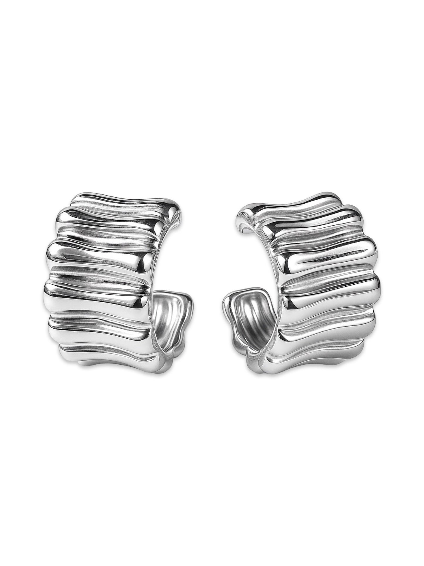 Bumpy Hoop Design Western Earrings
