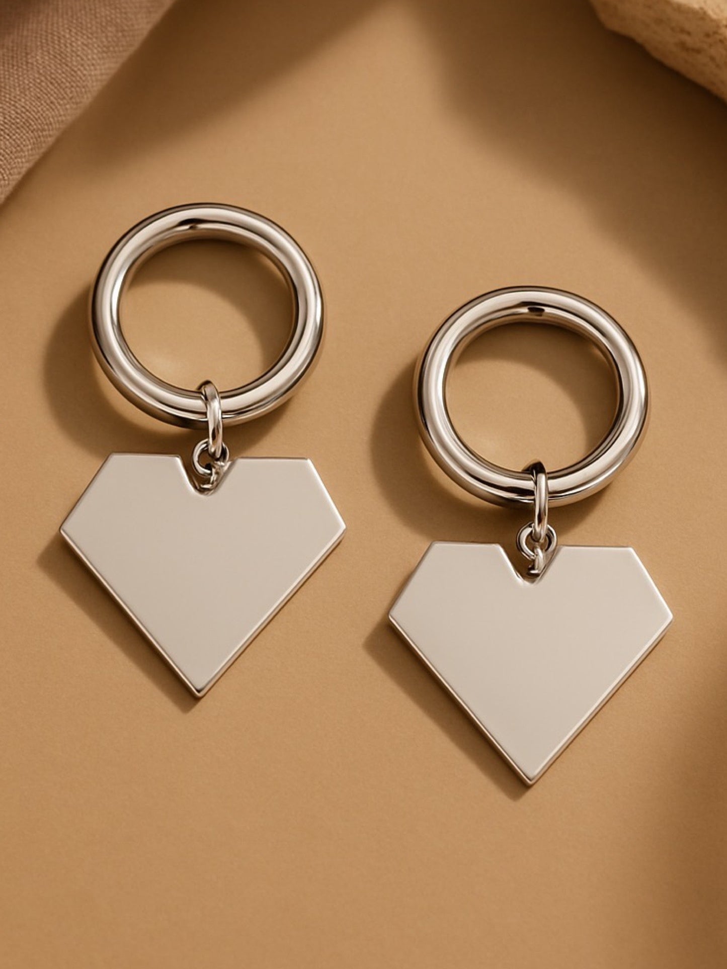 Silver Plated Heart Design Western Earrings