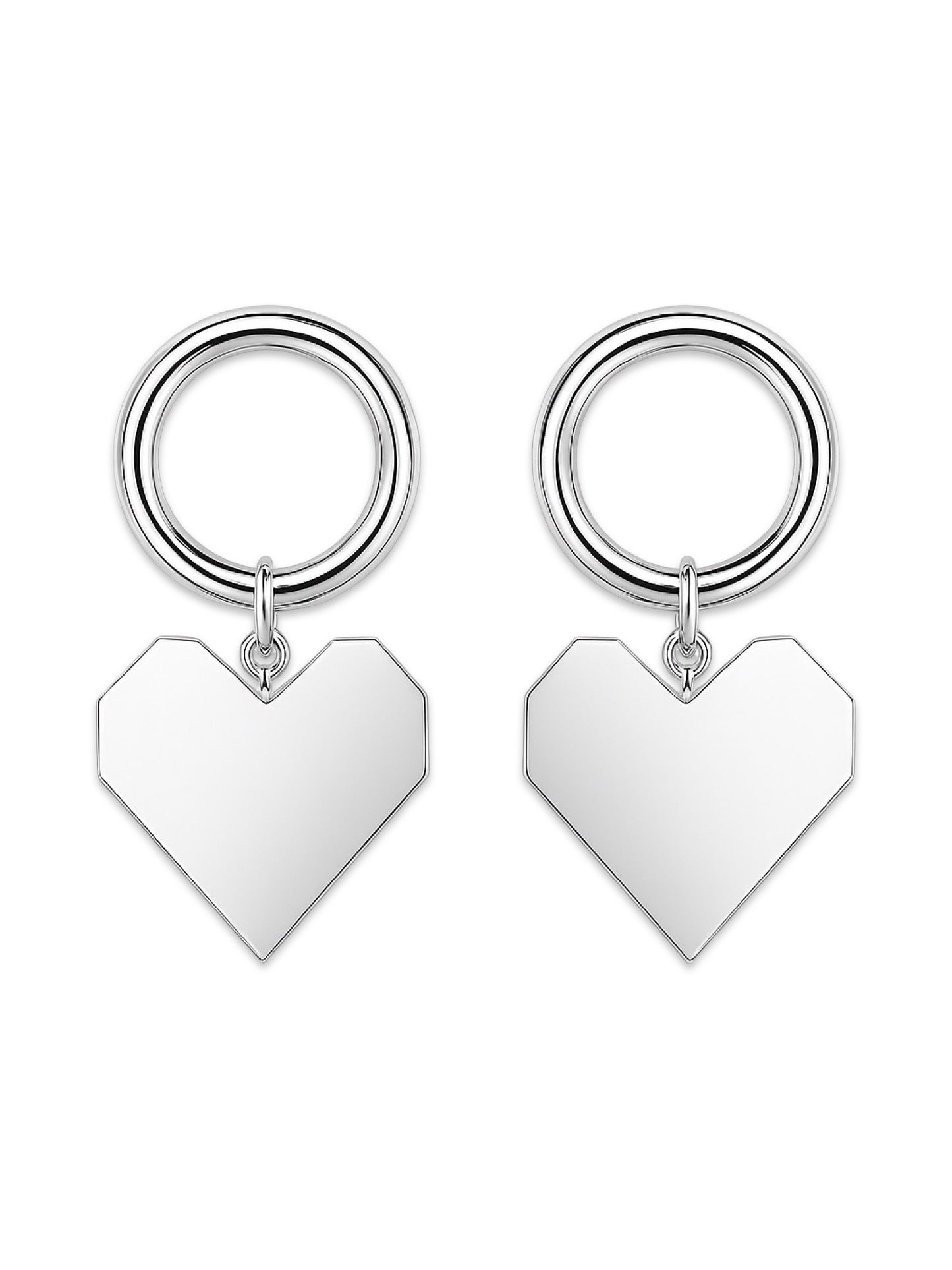 Silver Plated Heart Design Western Earrings
